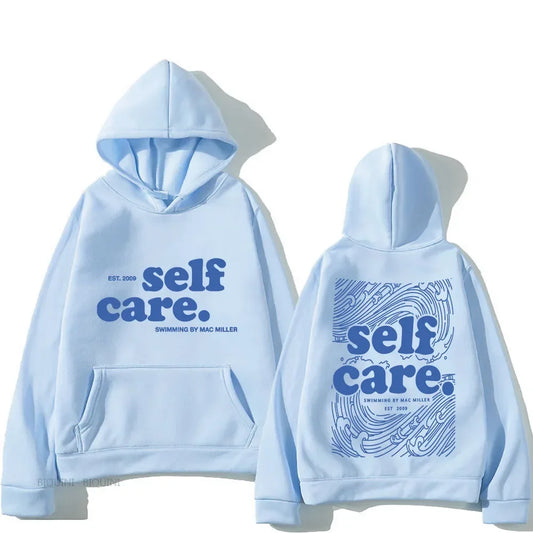 Mac Miller Self Care Blue World Hoodie